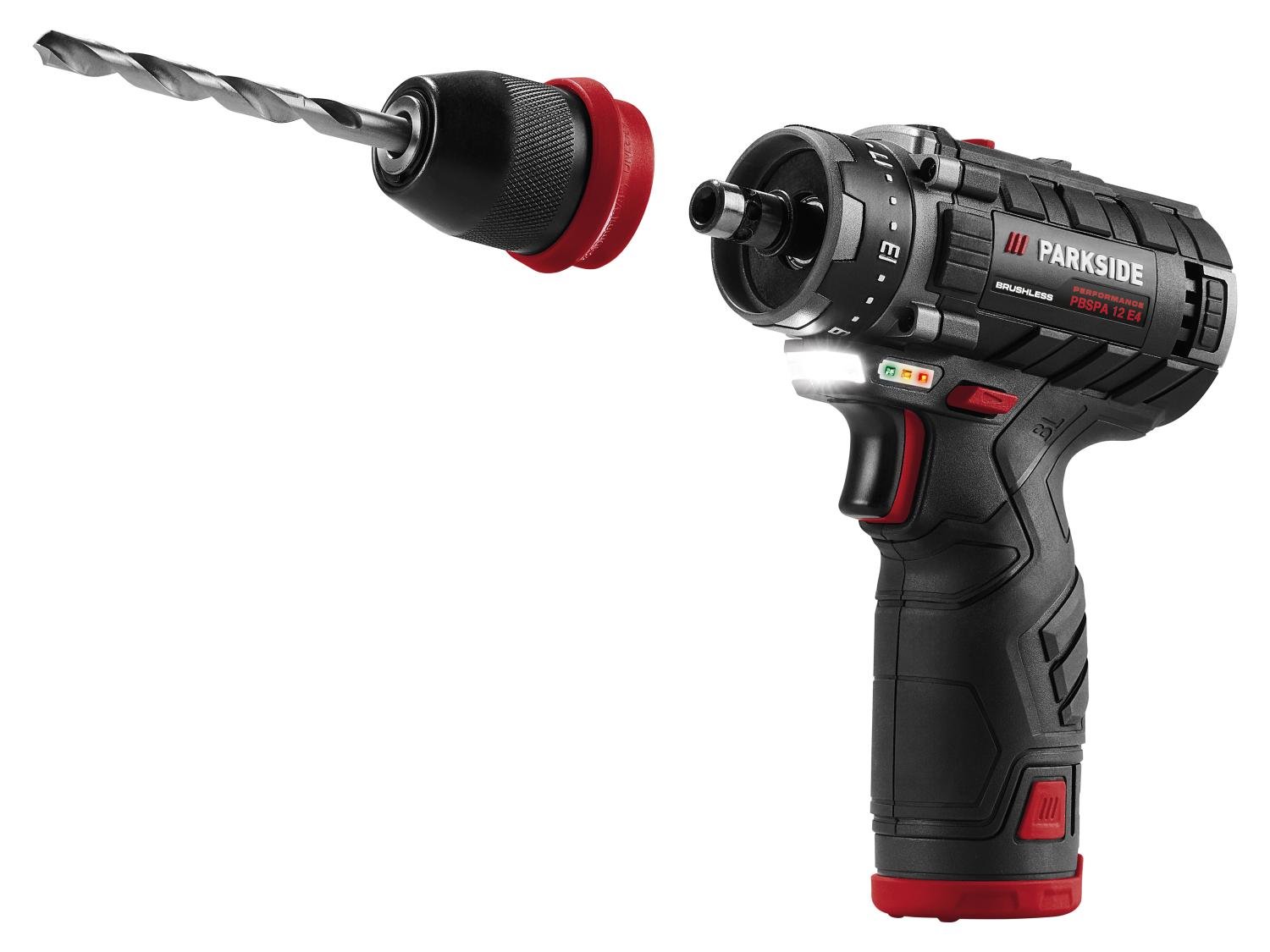 Set perceuse-visseuse sans fil PBSPA 12 E4 + batterie + chargeur, 12 V